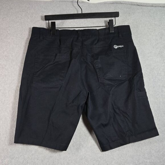 Pepsi Shorts Work 38 Black Blue Pockets Uniform PM-SHORT Cotton Blend 10" - Picture 4 of 10